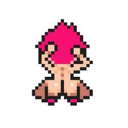 1girls 2d 2d_animation animated ass ass ass_focus hands_behind_head kumatora mother_(series) mother_3 pink_hair pixel_art twerking