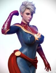captain marvel from marvel by rude frog