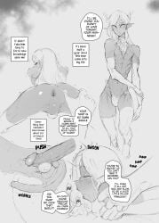 2boys all_fours anus asshole big_penis cum cum_in_ass cum_inside cumming dilf doggy_style elf elf_ears english english_text erect_penis erection femboy from_behind_position gay gay_anal gay_domination gay_sex huge_cock kirushi large_penis male male/male male_only muscular muscular_male panties_aside pleasure_face see-through stockings text thick_penis trap x-ray yaoi