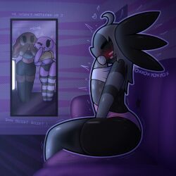 1:1 2024 ahoge amphibian anthro artist_name autofellatio axolotl bangs big_breasts big_penis biped black_body black_eyes bottomwear breasts brown_body cinnamon_(oxyoxyoxyox) closed_eyes clothed clothing dialogue digital_drawing_(artwork) digital_media_(artwork) emanata english_text feet female floppy_ears footwear genitals grey_hair group hair heart_symbol hi_res huge_cock lagomorph legwear leporid licorice_(oxyoxyoxyox) long_ears looking_at_another lop_ears male mammal marine marshmallow_(oxyoxyoxyox) masturbation mirror mirror_reflection mole_salamander monotone_body motion_lines one_eye_closed oral oral_masturbation outline oxyoxyoxyox panties peeping penile penile_masturbation penis pink_body rabbit reflection salamander side_view simple_eyes sitting socks solo_focus standing text thick_thighs thigh_highs topwear trio under_boob underwear wide_hips