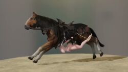 1girl 1girls 3d animated artist_request balls belly_riding bestiality_marriage bound_together breasts bulge horse humiliation nipples penis running tagme tail tied_to_horse tied_to_penis undercarriage video zoophila