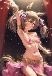 1girls ai_generated animal_ears anthropomorphization artist_request eyes female hair legs skin smart_falcon_(umamusume) tagme umamusume umamusume_pretty_derby young