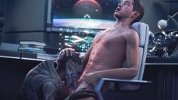 3d 3d_(artwork) alien alien/human alien_girl bioware blowjob doinks-ahoy electronic_arts fellatio female female_turian high_resolution highres interspecies mass_effect mass_effect_andromeda scott_ryder straight turian vetra_nyx