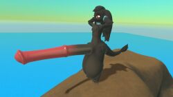 balls dinwar hobkin hyper hyper_balls hyper_penis mountain peak penis small_but_hung video_games vrchat