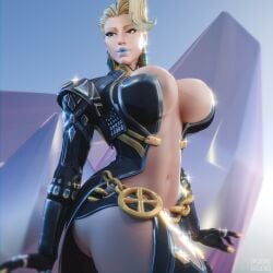 artist big_breasts big_breasts blonde_hair cleavage emma_frost emma_frost_(marvel_rivals) frutplzz marvel marvel_rivals milf mommy no_nude pinup sfw thick_thighs underboob