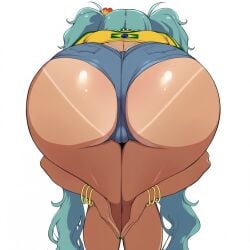 1girls 2026 ai_generated aqua_hair ass ass_focus big_ass brazilian_miku cameltoe denim denim_shorts emibob female hatsune_miku highleg highleg_thong jean_shorts long_hair meme micro_shorts praise_da_booty_(meme) short_shorts shorts solo thick_thighs thighs thong twintails very_long_hair vocaloid white_thong