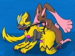 anal anthro collar duo genitals leash leash_pull legendary_pokemon lopunny male male/male male_lopunny male_only nintendo penile_spines penis pokémon_(species) pokemon pokemon_(species) shiny_pokemon video_games vulnec zeraora