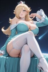 1girls ai_generated big_ass big_breasts big_butt blonde_hair blue_dress blue_eyes blue_fingernails blush choker cleavage colored_nails crossed_legs crown curvaceous curvaceous_female curvaceous_figure curves curvy curvy_body curvy_female curvy_figure curvy_hips curvy_thighs cyan_eyes dress dress_lift earring earrings eyelashes female female_focus female_only fingernails galaxy garter garter_belt garter_straps garters grin grinning_at_viewer hair_ornament hair_over_one_eye hi_res high_heels high_quality high_resolution highres hips hourglass_figure large_ass large_breasts light-skinned light-skinned_female light_skin lips lipstick long_bangs long_dress long_hair mario_(series) mature mature_female mature_woman mommy night nintendo pale-skinned_female pale_skin parted_lips pose posing princess princess_rosalina robe seductive seductive_look seductive_pose seductive_smile self_upload sexy_pose sky smile smiling smiling_at_viewer space star super_mario_bros. super_mario_galaxy thick_ass thick_hips thick_legs thick_thighs thigh_highs thighhighs thighs voluptuous voluptuous_body voluptuous_female wide_hips wide_thighs yellow_hair