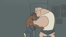 2boys 2d afterglow against_wall anal_fingering anal_penetration anal_sex animated bunbunny_(artist) cheating_husband cum_in_ass dark-skinned_male dark_skin disney frottage frozone gay hand_in_pants hi_res high_resolution highres interracial intimate kissing kissing_while_penetrated male male/male male_only mr._incredible no_sound orgasm_from_anal pixar robert_parr size_difference smallsrabbit socks superhero tagme the_incredibles thrusting_into_ass topless video yaoi