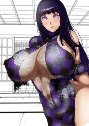 1girls 2d abs big_breasts blush breasts dress female female_only huge_breasts hyuuga_hinata light-skinned_female light_skin long_hair looking_at_viewer milf mojihe mother naruto naruto:_the_last naruto_(series) naruto_shippuden nipple_bulge nipples nipples_visible_through_clothing pale-skinned_female pale_skin purple_eyes purple_hair smile solo tagme venus_body