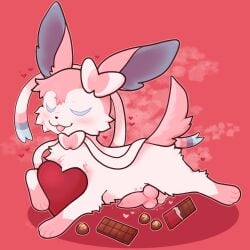 eeveelution feral feralsoren fur heart holidays knot male male_only male_sylveon nintendo pink_body pink_fur pokémon_(species) pokemon pokemon_(species) pokemon_only solo sylveon valentine's_day video_games