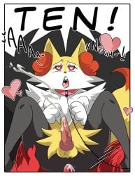 <3_eyes 2022 anal anal_sex anthro anthro_on_anthro anthro_penetrated anthro_penetrating anthro_penetrating_anthro anus bodily_fluids braixen comic cum cum_in_ass cum_inside cum_while_penetrated dialogue duo english_text genital_fluids heart incineroar kingbriarturtle male male/male male_braixen male_only male_penetrated male_penetrating male_penetrating_male nintendo open_mouth penetration pokémon_(species) pokemon pokemon_(species) sex text tongue tongue_out video_games