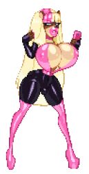 anthro bimbo casetermk furry high_heels huge_ass huge_breasts hyper_bimbo pixel_art thick_lips thick_thighs wide_hips