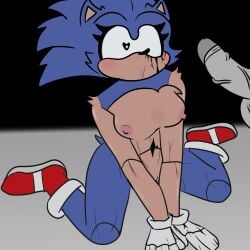 animal_nose anon anthro black_background blue_skin blush breasts chara_wantrp cracks dick doll ear fur furry genderbend genderswap gloves heart_eye hedgehog holes kuguts_(beepboez) mobian_(species) nipples no_mouth pink_nipples pussy pussy_blush rule_63 sega shoes sitting sonic.exe sonic_(series) sonic_the_hedgehog sonic_the_hedgehog_(series) spines tail