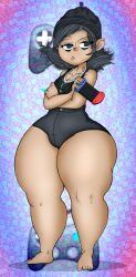 1girls amanda_rocksbear_artist ass big_ass big_butt color female latina mole_on_ass oc original original_character rocksbear_(artist) sketch wide_hips