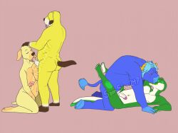 2022 alligator animal_crossing ass balls boots_(animal_crossing) bovid bovine breasts bull frett_(animal_crossing) goldie_(animal_crossing) nintendo nipples penis samsins247 stu_(animal_crossing)