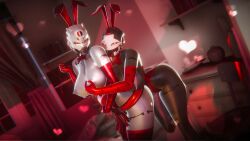 3d 3d_(artwork) ada-1 breast_grab breasts bungie bunny_ears bunny_girl bunnysuit destiny_(game) destiny_(video_game) destiny_2 elbow_gloves elsie_bray exo exo_stranger female_only gloves glowing large_breasts nipples robot robot_girl robot_humanoid sonicfreak stockings thighhighs valentine's_day