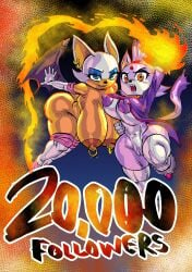 2girls bat_wings big_ass big_breasts blaze_the_cat feline female_only furry goudadunn hi_res huge_breasts nipple_piercing nude pubic_hair rouge_the_bat sonic_(series) sonic_the_hedgehog_(series) thick_thighs