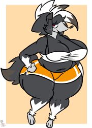 big_breasts breasts canid canine canis chubby chubby_female clothed clothing female fur furfrou furry furry_only hi_res hybrid kingretrokirby looking_at_viewer lycanroc nintendo ninteno pokémon_(species) pokemon tail thick_thighs wide_hips