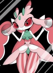 2022 against_surface black_background blush breasts colored eco19 female frown genitals glass hi_res jupiterorange lurantis nintendo nipples on_glass pokémon_(species) pokemon pokemon_only pussy red_eyes shaded simple_background solo video_games