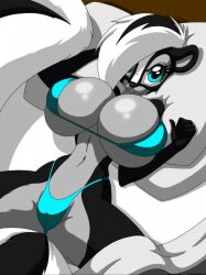 anthro big_breasts cute skunk underwear wolfdan86