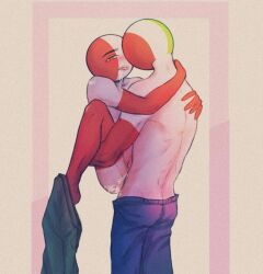 2boys 2d anal arms_around_shoulders countryhumans gay genital_fluids holding_legs male male_only mexico_(countryhumans) peru_(countryhumans) tagme yaoi