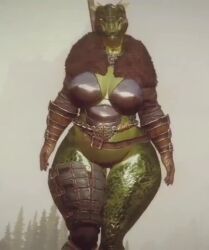 3d animated anthro argonian armor bethesda_softworks big_breasts chubby coolmaster98 lizard looking_at_viewer mp4 nipples_visible_through_clothing no_sound scales seductive skimpy_armor skyrim swaying_hips the_elder_scrolls thick_thighs video voluptuous