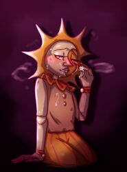 animatronic art artist_request cum daycare_attendant_(fnaf) five_nights_at_freddy's five_nights_at_freddy's:_security_breach male male_only messy robot scottgames solo sundrop