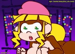 animated anthro dixie_kong dixie_kong_animation_(minus8) donkey_kong_(series) minus8 monkey monkey_girl nintendo sex tagme