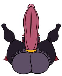 1boy anthro big_balls big_penis huge_balls huge_cock huge_penis hyper hyper_penis legs_up male male_only muffyhecc muffyhecc_(character) pokémon_(species) pokemon pokemon_(species) pokemon_only simple_background tagme white_background zoroark