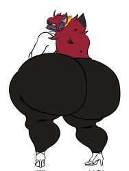 ambiguous_gender anthro big_ass bubble_ass clothing high_heels huge_ass muffyhecc muffyhecc_(character) pokémon_(species) pokemon pokemon_(species) tagme zoroark