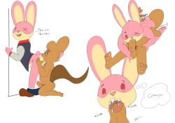 69_position absurd_res anal anthro arcade_bunny ass ball_fondling balls blush bodily_fluids cum cum_in_mouth cum_inside drinking drinking_cum duo english_text erection fellatio fondling genital_fluids genitals hi_res lagomorph leporid male male/male mammal oral penile pubes rabbit rimming rodent sciurid sex slightly_chubby spanking text twee twerpishimp