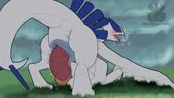 absurd_res animal_genitalia blush blush_lines bodily_fluids breath cloaca cloacal_penis dahurgthedragon drooling feral generation_2_pokemon genitals hi_res hoopa_ring legendary_pokemon looking_pleasured lugia male nintendo open_mouth penis pokemon pokemon_(species) portal portal_penetration portal_ring saliva seminal_groove solo squelching throbbing throbbing_penis thrust_lines thrusting tongue tongue_out