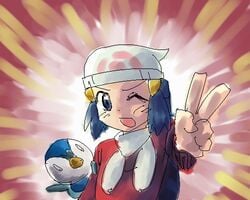 1girls animated dawn_(pokemon) dressing female female_only feral gif human human_only long_animation lowres nintendo pokemon pokemon_dppt transformation