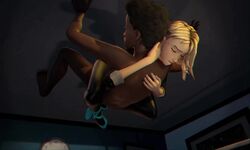 1boy 1girls 3d against_wall animated aroused asymmetrical_hair ballet_slippers biting_lip blonde_hair bodysuit ceiling closed_eyes clothed_female_nude_male dark-skinned_male embrace eyebrow_piercing female female_on_top femsub froggysfm gwen_stacy hug hugging interracial leg_lock light-skinned_female male male/female male_penetrating marvel marvel_comics miles_morales no_sound nude passionate rough_sex sex source_filmmaker spider-man:_into_the_spider-verse spider-man_(series) straddling straight teenage_girl teenager thrusting vaginal_penetration video wall_crawling