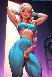 1futa abs ai_generated armband armpits athletic athletic_futa blonde_hair blue_eyes braided_hair breasts dickgirl elsa_(frozen) fit fit_futa flexing frozen_(film) frozen_2 futa_focus futa_only futanari gym_clothes gym_uniform intersex leggings long_hair looking_at_viewer medium_penis muscular muscular_abdomen muscular_abs muscular_futa muscular_legs muscular_thighs navel penis realistic_breast_size realistic_penis_size realistic_proportions redbisycle small_breasts sports_bra thick_thighs tight_clothing toned toned_arms toned_body toned_futa toned_legs toned_stomach underboob veiny_penis viewed_from_below yoga_pants