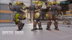 3d_(artwork) absurd_res blender_(artwork) blender_(disambiguation) blizzard_entertainment breasts cleavage clothed clothing crotch digital_media_(artwork) downloading female genitals hi_res horn koofey machine model omnic orisa overwatch patreon release robot taur vulva