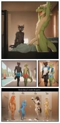 ai_assisted ai_generated anthro ass avian balls big_penis bill_(nonimousmate) black_body black_fur blue_body blue_eyes blush bottomwear bulge clothing comic comic_page domestic_cat duo equid equine felid feline felis foreskin fur gecko genitals green_body green_scales greg_(nonimousmate) half-erect hi_res horn horse hotpants jack_the_kobold kobold lion lizard looking_at_genitalia looking_at_penis male male/male mammal max_(nonimousmate) nonimousmate nude open_mouth pantherine partially_retracted_foreskin penis public red_eyes reptile retracted_foreskin scales scalie shirt shorts shower showering sitting standing stretching swimming_pool swimming_trunks swimwear tom_the_cat topwear uncircumcised water yawn