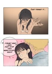 1boy1girl alternate_version_available blowjob blush chainsaw_man cum cum_in_mouth cum_on_body cumshot denji_(chainsaw_man) dialogue embarrassed mitaka_asa nhomadd penetration sex tagme tatsuki_fujimoto teasing text underwear wholesome wholesome_sex yoru_(chainsaw_man)