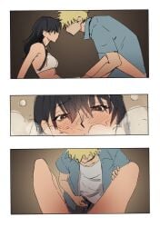 1boy1girl alternate_version_available blowjob blush chainsaw_man cum cum_in_mouth cum_on_body cumshot denji_(chainsaw_man) dialogue embarrassed mitaka_asa nhomadd penetration sex tagme tatsuki_fujimoto teasing text underwear wholesome wholesome_sex yoru_(chainsaw_man)