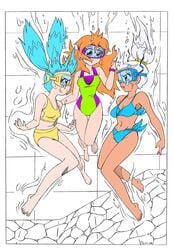 alice_gehabich bakugan_battle_brawlers casual julie_makimoto no_nude runo_misaki_(bakugan) swimsuit tagme underwater