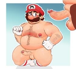 2boys anthro ape arm_hair balls bara beefkek big_balls big_penis blue_eyes blush body_hair brown_fur brown_hair chest chest_hair donkey_kong donkey_kong_(series) duo enormous_penis erection facial_hair fat fat_belly fat_male furry furry_male gay genitals gigantic_penis gloves gorilla hairy_male hat huge_cock human kneeling large_penis light-skinned_male light_skin male male/male male_nipples male_only mammal mario mario_(series) mature mature_male nintendo nipple_piercing nipples nude nude_male obese obese_male overweight overweight_male penis penis_size_difference primate red_hat saggy_balls small_penis socks testicles thick_penis unseen_male_face white_gloves yaoi