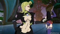 2girls animated blonde_hair cleavage cleavage_cutout clothes_removed clothes_ripping cutting_clothes emma_frost emma_frost_(marvel_rivals) emma_frost_(x-revolution) female light-skinned_female marvel_rivals psylocke psylocke_(marvel_rivals) psylocke_(vengeance) purypurycover shorter_than_30_seconds sound stopwatch tagme video wardrobe_malfunction