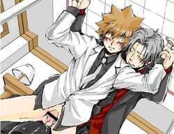 gay hayato_gokudera katekyo_hitman_reborn male_only tagme tsuna_sawada yaoi