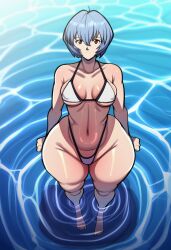 rei ayanami from neon genesis evangelion by seasonedcum