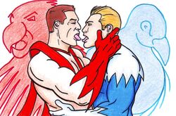 artist_request brothers brothers_kissing caucasian caucasian_male dc dove_(dc) gay hank_hall hawk_(dc) hawk_and_dove incest male male_only men_kissing multiple_boys multiple_males muscles muscular muscular_male sketch tagme yaoi