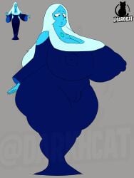 1girls areola ass big_areola big_ass big_breasts big_nipples blue_diamond_(steven_universe) blue_skin breasts darkhcat dress erect_nipples erect_nipples_under_clothes female female_only flat_colors grey_background huge_ass huge_breasts huge_nipples nipples puffy_pussy pussy pussy_outline reference_image sky_blue_eyes sky_blue_hair steven_universe swollen_pussy thick_ass thick_thighs tight_clothes tight_dress