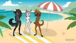 2025 3_toes afghan_hound anthro asterozoan avery_thompson balls barefoot beach bedding black_body black_feet black_nipples black_nose blanket blue_eyes blue_sky bodily_fluids breasts brown_body brown_feet brown_hair buggy_(serareldeer) canid canine canis closed_smile cloud cum dakota_(serarel) dated domestic_dog echinoderm erection feet felid feline female fur genital_fluids genitals grey_body grey_feet grey_fur grey_hair group hair hi_res hunting_dog lynx male male/male mammal marine masturbation mountain mouth_closed nipples one_eye_closed orgasm palm_tree pink_nipples pink_nose plant public public_nudity sand sea serareldeer shadow sighthound signature sky smile starfish steel_tundra tail toes tree trio umbrella water wolf