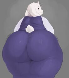 1girls animal_ears animal_tail anthro ass ass_focus ass_in_dress big_ass black_eyes clothing dat_ass dress fat_ass female female_only heart horns huge_ass large_ass mature mature_female mature_woman milf mother plump psymen purple_dress smile solo solo_female tail thick_thighs thighs toriel undertale voluptuous voluptuous_female white_body white_skin