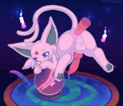1boy anal animal_focus animal_penis animal_sexualization animated anus balls camotli candle colored_sclera cross_section crystal_ball cum cum_in_ass cum_overflow ejaculation espeon floating floating_object forehead_jewel forked_tail from_behind internal_cumshot kemo_camotli knotted_penis looking_at_viewer looking_back looping_animation male mating_(animal) no_humans one_eye_closed pawpads penis pink_fur pixel_art pokemon pokemon_(species) pokemon_focus purple_eyes purple_sclera quill sex sex_from_behind solo_focus tail tail_raised testicles top-down_bottom-up yaoi